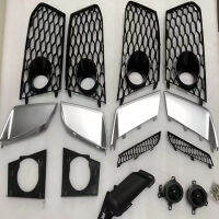 Auto Front Lower Bumper Fog Light Grille Cover Frame Only for Auto A6 A7 Upgraded to RS7 RS6 Auto Modification Accessories