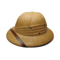 Toquilla British Explorer Straw Helmet Pith Sun หมวกผู้หญิงผู้ชายเวียดนาม War Army หมวก Boater หมวก Safari Jungle Miners หมวก