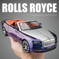 1 24 Model Car Rolls Royce Dawn Alloy Vehicle Collection Diecast Metal Boy Toy Cars Miniature Simulation Sound &amp; Light Gift Kids Die-Cast Vehicles