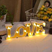 【ตัวอักษรใหม่】เครื่องประดับ Love ไฟ Led