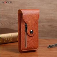 For vivo X90 Pro Plus Leather Flip Phone Case For VIVO X80 Pro Plus X70 X60 X50 X80 Pro Holster Waist Bag Belt Clip Phone Pouch