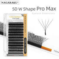 Nagaraku ขนตาปลอม 5D W Shape 5 ขนตา ต่อพวง ประหยัดเวลา เป็นมิตรกับผู้เริ่มต้น