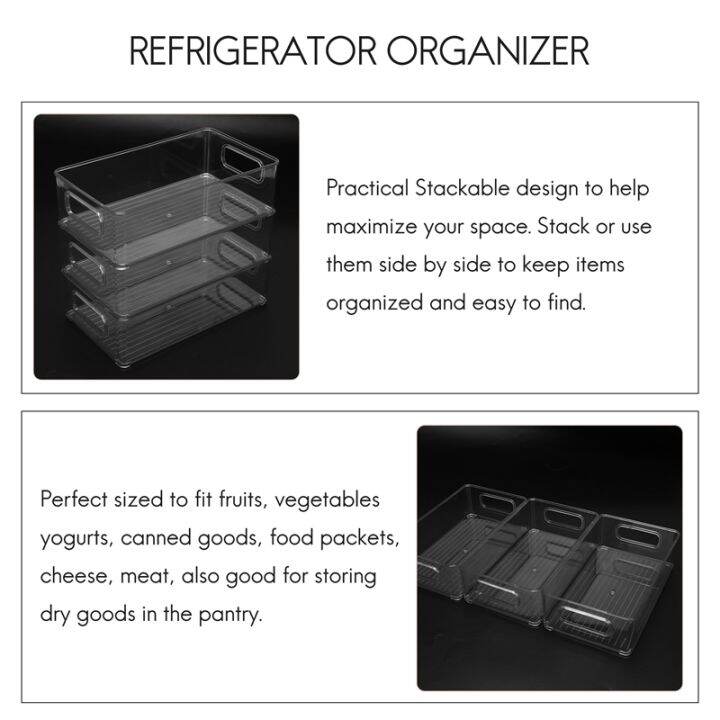 6pcs-refrigerator-organizer-bins-stackable-fridge-organizers-with-cutout-handles-clear-plastic-pantry-food-storage-rack