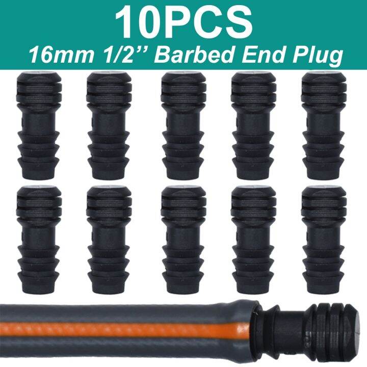 hot-10pcs-16mm-pipe-stake-support-end-plug-elbow-tee-watering-garden-drip-irrigation-1-2inch-pe-tubing-hose-fittings