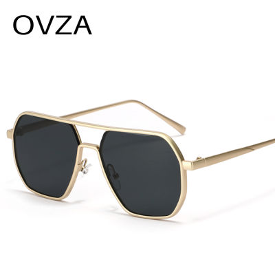 แว่นกันแดดแฟชั่น OVZA ทรงสี่เหลี่ยมขนาดใหญ่แว่นตาผู้หญิง2023ใหม่ UV400 S2080สไตล์คลาสสิก
