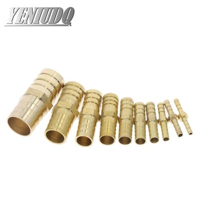 ☃☌ Brass Straight Hose Pipe Fitting Equal Barb 4mm 5mm 6mm 8mm 10mm 12mm 16mm 19mm 25mm Gas Copper Barbed Coupler Connector Adapter