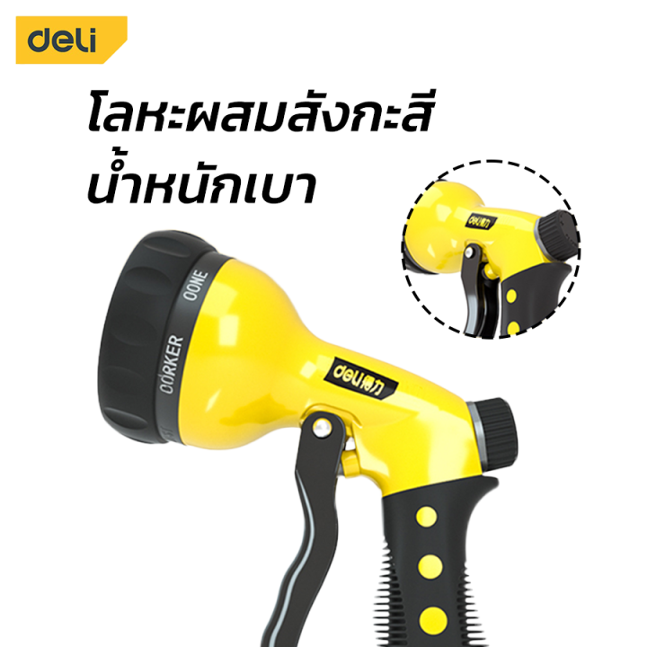 หัวฉีดน้ำ-ที่ฉีดน้ำ-ปืนฉีดนำแรงสูง-ปืนล้างรถ-spray-gun-ปืนฉีดน้ำล้างรถ-หัวฉีดปรับได้-8-แบบ-ฉีดได้ไกล-8-เมตร-ใช้งานสะดวก-bleen-house