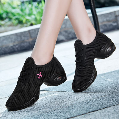 ฤดูร้อนใหม่กีฬาคุณลักษณะ Outsole นุ่ม Breath Dance รองเท้ารองเท้าผ้าใบสำหรับผู้หญิงรองเท้า Modern Dance Jazz Shoes