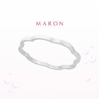 MARON✨ [ของแท้] Happy Lining Bracelet เงินแท้925 ชุบ White Gold พร้อมส่ง I กำไลเส้นแสงก้อนเมฆแห่งความสุข สมหวัง สัญลักษณ์การเริ่มต้นสิ่งดี ๆ