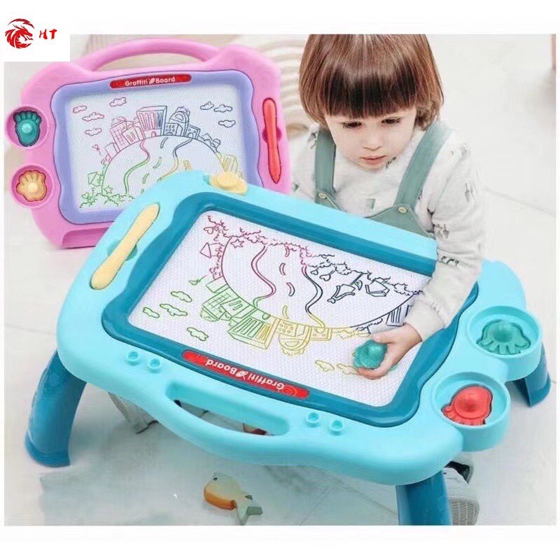 NARFIRE Kids Magnetic Drawing Board Table Writing Painting Sketch Pad with Detachable Table Legs for Toddler 