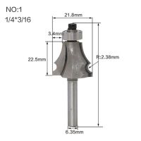 1ชิ้น1/2 "1/4" ก้านการวาดเส้นเราเตอร์บิตสำหรับไม้กับแบริ่งเครื่องมืองานไม้