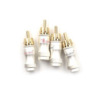 【DONGLONG】4Pcs Goldplatedปลั๊กตัวผู้RCA HIFIสายออดิโอขั้วต่อเสียงวิดีโออะแดปเตอร์