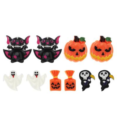 Halloween Earrings Studs Halloween Holiday Earrings Lightweight Cartoon Pumpkin Ghost Cat Earrings Halloween Earrings Halloween Holiday Stud Earring ideal