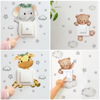 【CW】✴  Elephant Star Sticker Kid Baby Bedroom Decoration Self-adhesive Wallpaper Child Wall Decals