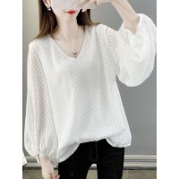 [COD] 2023 new early spring style chiffon top large size foreign station female fairy looks thin and covers belly