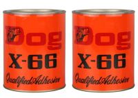 **ส่งฟรี** DOG X-66 กาวยางตราหมาแดง 500 กรัม (แพคคู่) แถมถุงมือ