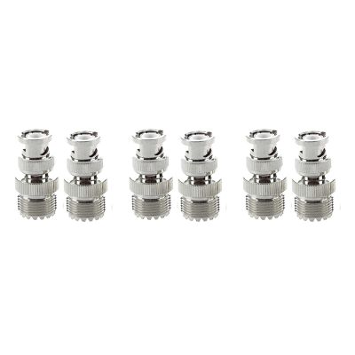 6 Pcs BNC Male Plug to UHF SO239 Female RF Coaxial RF Connector