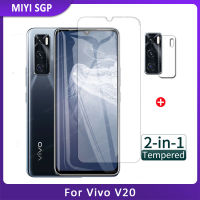 2in1กระจกเทมเปอร์สำหรับVivo V20 SE Glasปกป้องหน้าจอเลนส์กล้องถ่ายรูปสำหรับVivo V20 Se V20seแก้วป้องกัน