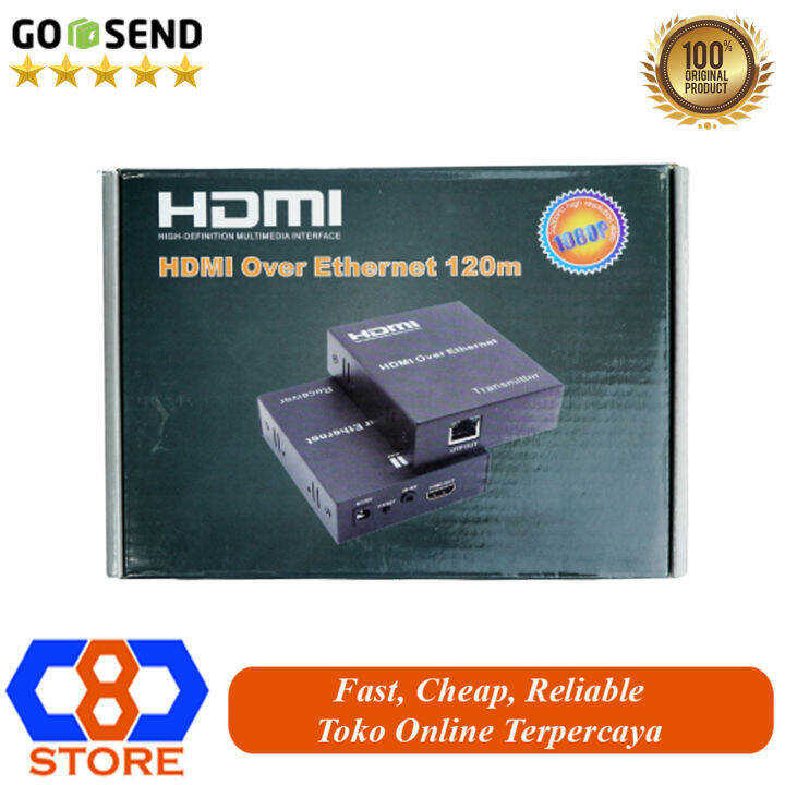 HDMI EXTENDER 120M CONVERTER HDMI TO LAN 120M HDMI OVER