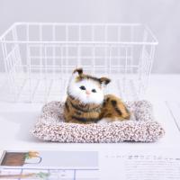 Cute Simulation Cat Toy Plush Stuffed Cat Toy For Home Car Decoration R4N6