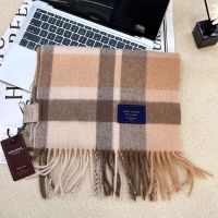 △  Men Scarf 100  Wool Plaid Warm Soft Muffler Female Winter Autumn Couple Cashmere Windproof Stripe Tassel Shawl Male Thick Scarf