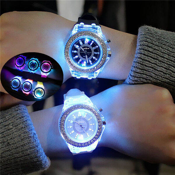 【PrettySet】12Color Light Wrist Watch LED Flash Luminous Watch