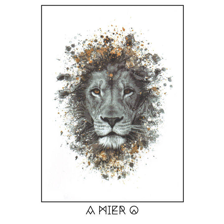 Temporary Tattoo Lion Watercolor Art (No.1) Lazada