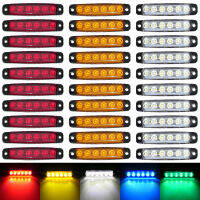 10ชิ้น24โวลต์ LED ไฟเลี้ยวด้านข้างรถภายนอกไฟเตือนไฟท้ายสัญญาณไฟเบรกสำหรับรถพ่วงรถบรรทุกรถบรรทุก Bus2023