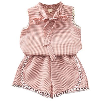 Baby Girl Clothes Summer Baby Girls Casual Off-shoulder Short Sleeve Tops T-shirt Blouse+Mini Skirts Child Costume Set
