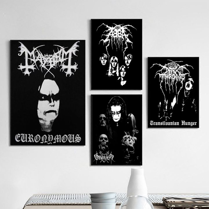 darkthrone-โปสเตอร์นักร้องวงปกอัลบั้มเพลงดาวสะโพกแร็พผ้าใบโปสเตอร์และภาพพิมพ์ผืนผ้าใบภาพวาด