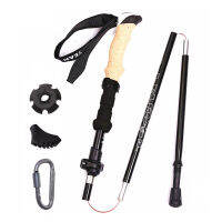 1Pcs 2Pcs ไม้เท้าพับได้ Trekking เสา Ultralight อลูมิเนียมอัลลอยด์เดินป่าพับ Nordic Walking Pole Telescopic Crutch