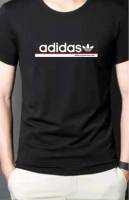 Adidasˉnew ใช้ได้กับแฟชั่นของผู้หญิงและผู้ชาย,เสื้อยืดกีฬาแขนสั้นคอกลมลำลองขนาดใหญ่สำหรับใส่ในฤดูร้อนเสื้อซับในแขนสั้นพิมพ์ลายเกาหลี