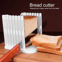 เครื่องตัดขนมปังแบบพับได้ Loaf Toast Cutter Mold Baking Tools for Slicing Bread Kitchen