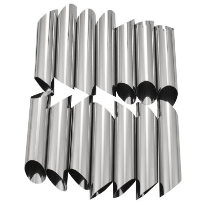 Set Of 14 430 Stainless Steel Tubes Cannoli Pastry Forms Molds-5 Inch