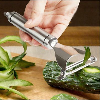 1PC Simple Stainless Steel Fruit Vegetable Potato Food Peelers Slicers Kitchen Functional Cooking Helper