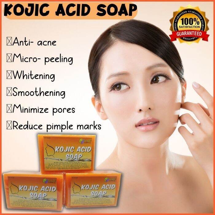 KOJIC WHITENING SOAP WITH MICRO PEELING (WHITENS dark spots in days, lightens pimple marks
