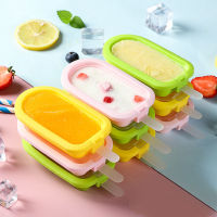 6pcs Silicone Ice Cream Mold With Lid Stick For Popsicle Dessert Ice Cream Mold With Popsicle Stick DIY Molde Helado Silicona Ice Maker Ice Cream Moul