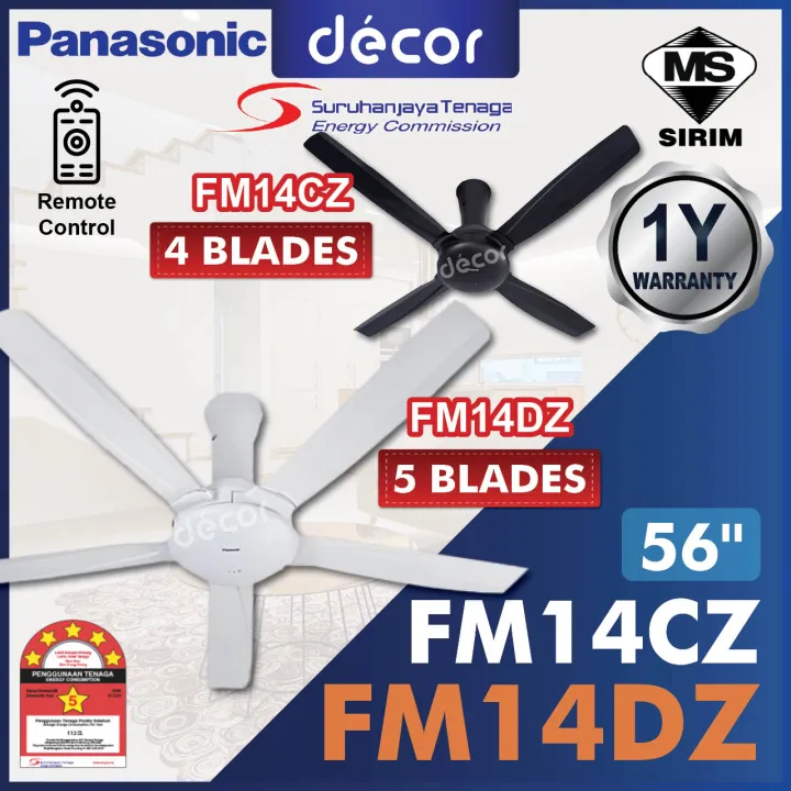 Panasonic Fan Panasonic FM14CZ FM14DZ 56" 4 Blades 5 Blades Remote