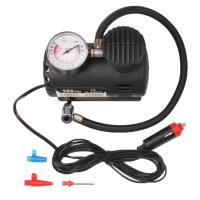 7-fourteen Air Compressor  ปั้มลมไฟฟ้าสำหรับรถยนต์ ปั๊มลมติดรถยนต์ ปั๊มเติมลมยาง Air pump 300PSI 12V (สีดำ)