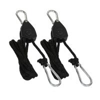 2/4Pcs 1/8 Inch 8Ft Long Heavy Duty Adjustable Rope Clip Yoyo Hanger for Grow Light Kit Hanging Ratchet Canoe Bow Stern Tie Down