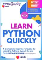 (หนังสืออังกฤษมือ 1) Learn Python Quickly: A Complete Beginners Guide to Learning Python, Even If Youre New to Programming [Paperback]