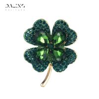 baiduqiandu New Arrival Green or Red Crystal Rhinestones Leaf Plant Brooch Pins Jewelry for Women