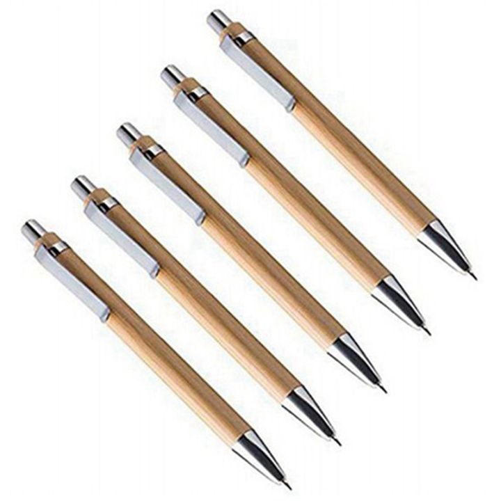 35-pcs-office-and-school-supplies-sustainable-pen-bamboo-retractable-ballpoint-pen-writing-tool-black-ink
