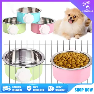 Shop Pet Hanging Stainless Bowl With Metal Hook Dog Hanging Metal Hook  Stainless Bowl Dog Hanging Bowl For Dog Water Feeder For Cat Water Pet Food  Bowl Cage Hanging Anti-fall Dog Basin