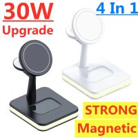 ZZOOI 30W 3 in 1 Magnetic Wireless Charger Stand For Macsafe iPhone 14 13 12 Pro Max Apple Watch Airpods  Fast Charging Dock Station