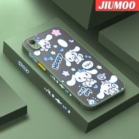 เคส JIUMOO สำหรับ OPPO A37 A37F NEO 9เคสลายสุนัขน่ารักลายสุนัขลอเรลดีไซน์ใหม่ขอบสี่เหลี่ยมด้านข้างบางมีน้ำค้างแข็งโปร่งใสกันกระแทกเคสมือถือแข็งปลอกซิลิโคนคลุมทั้งหมดเคสนิ่มสำหรับป้องกันกล้อง