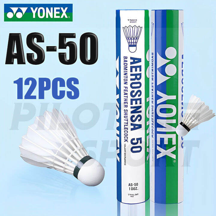 12pcs YONEX BADMITON AS50 Shuttlecock High Quality Goose Feather Ball