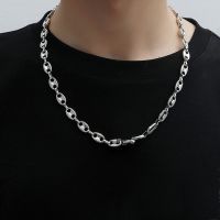 【HOT】❉ 1PC Iced CZ pig nose necklace and bracelet mens hip hop Punk Necklace Hip Hop Chains Jewelry