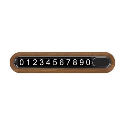 Temporary Parking Plate Wooden Temporary Plate with Phone Number Hidding Card For Parking High-Temperature Car Accessories boosted