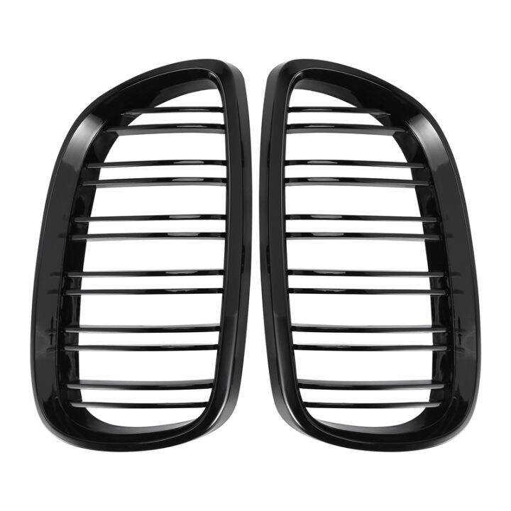 2pcs-front-bumper-kidney-twin-fins-sport-grill-grille-for-bmw-3-series-e92-e93-m3-two-doors-2006-2009-bright-black